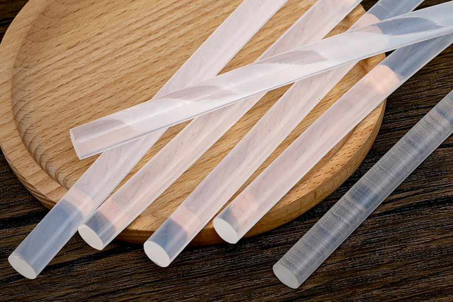 Barra de pegamento termofusible 100% transparente